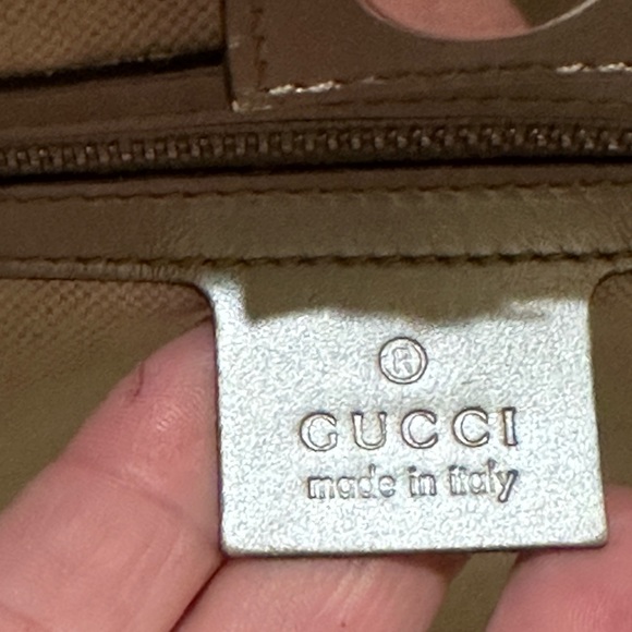 Gucci Metallic Silver GG Webbed Canvas Tote - Picture 13 of 17